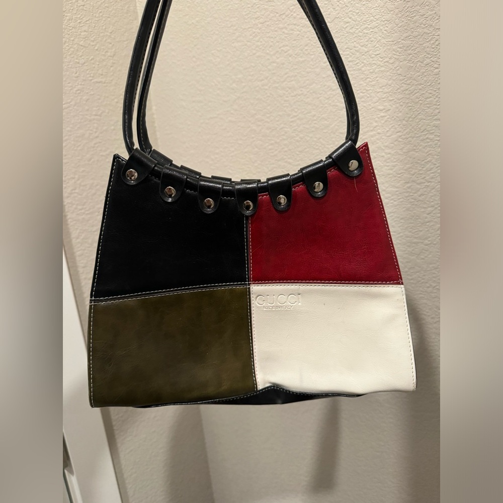 Colorblock vintage bag
